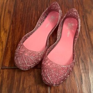 Mini Melissa pink campana jelly shoes